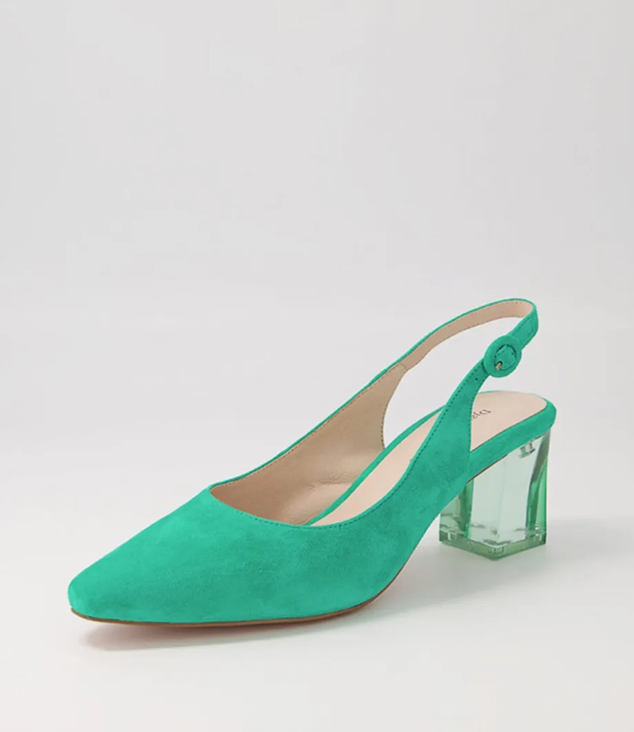 Hinnis Light Emerald Suede Heels<DJANGO & JULIETTE Hot