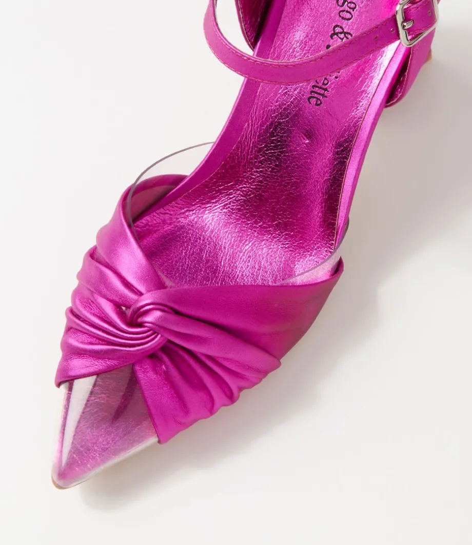 hivon_clear_fuchsia_satin_vinylite_leather_heels_3.webp Hivon Clear Fuchsia Satin Vinylite Leather Heels<DJANGO & JULIETTE Discount