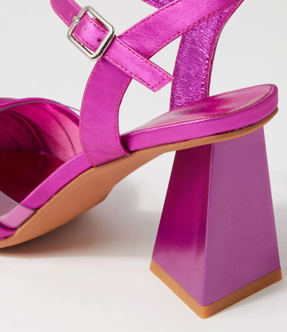 hivon_clear_fuchsia_satin_vinylite_leather_heels_4.webp Hivon Clear Fuchsia Satin Vinylite Leather Heels<DJANGO & JULIETTE Discount