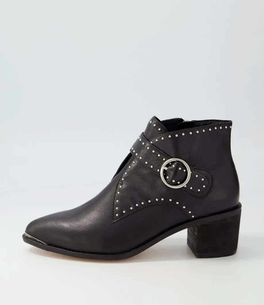 Hommes Black Leather Ankle Boots<DJANGO & JULIETTE Hot