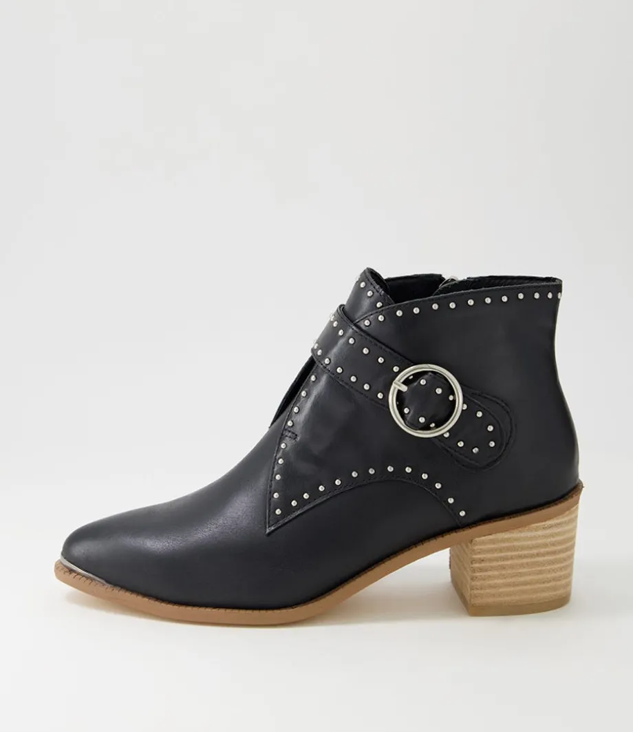 Hommes Black Natural Heel Leather Ankle Boots<DJANGO & JULIETTE Flash Sale