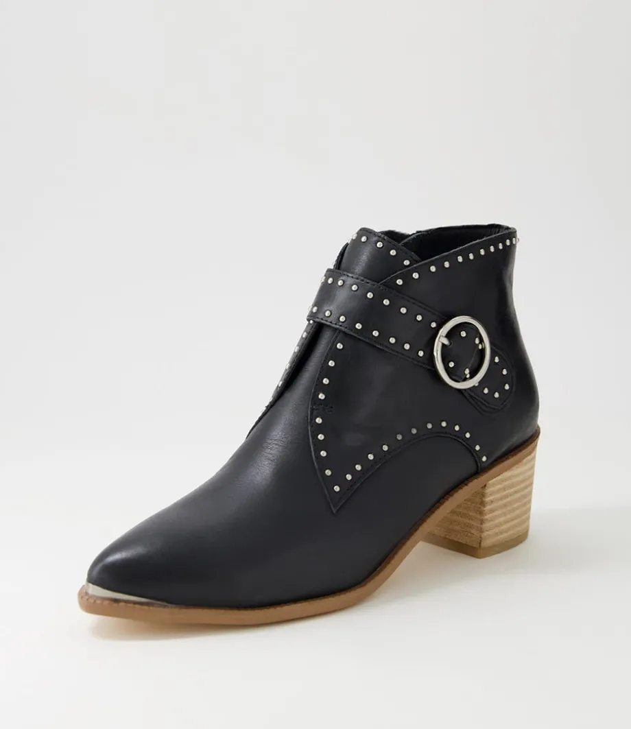 Hommes Black Natural Heel Leather Ankle Boots<DJANGO & JULIETTE Flash Sale