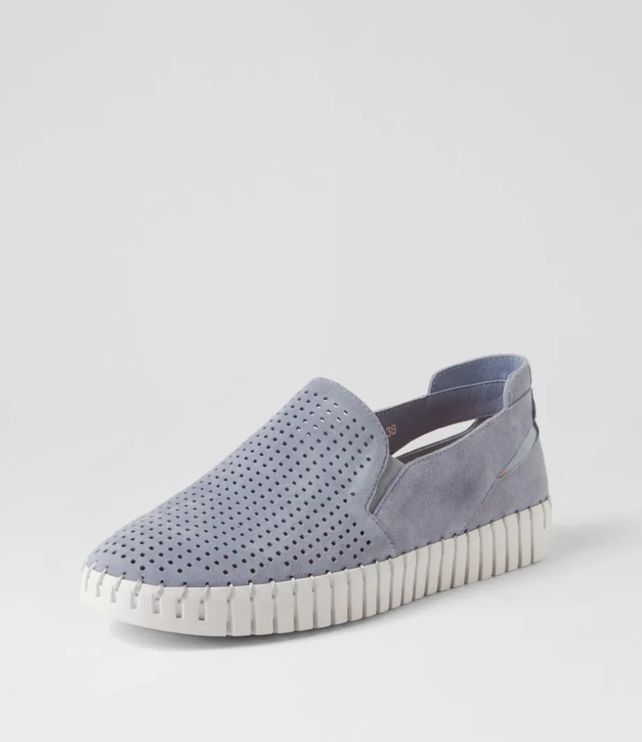 Howie Denim White Suede Sneakers<DJANGO & JULIETTE Fashion