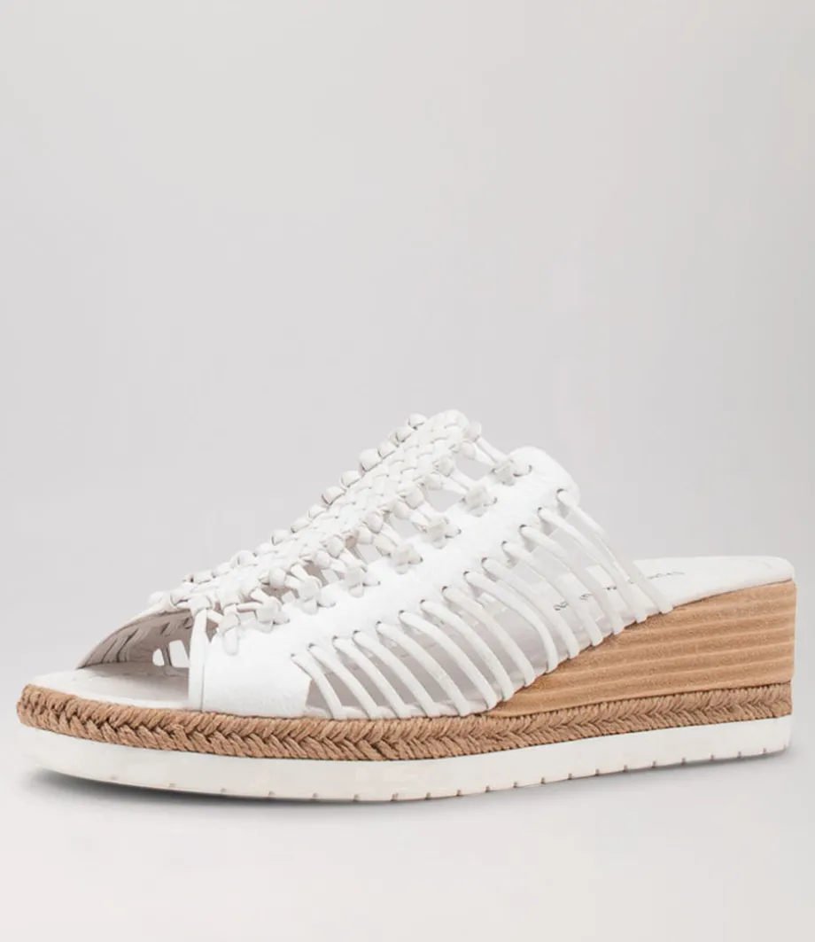 Ianto White Leather Espadrilles<DJANGO & JULIETTE Cheap