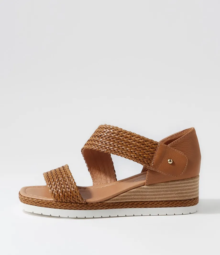 Ide Dark Tan Weave Leather Sandals<DJANGO & JULIETTE Online