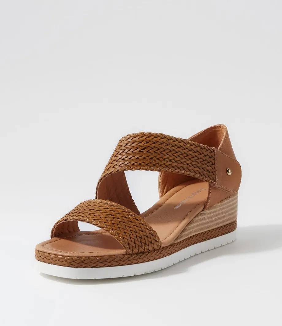 Ide Dark Tan Weave Leather Sandals<DJANGO & JULIETTE Online