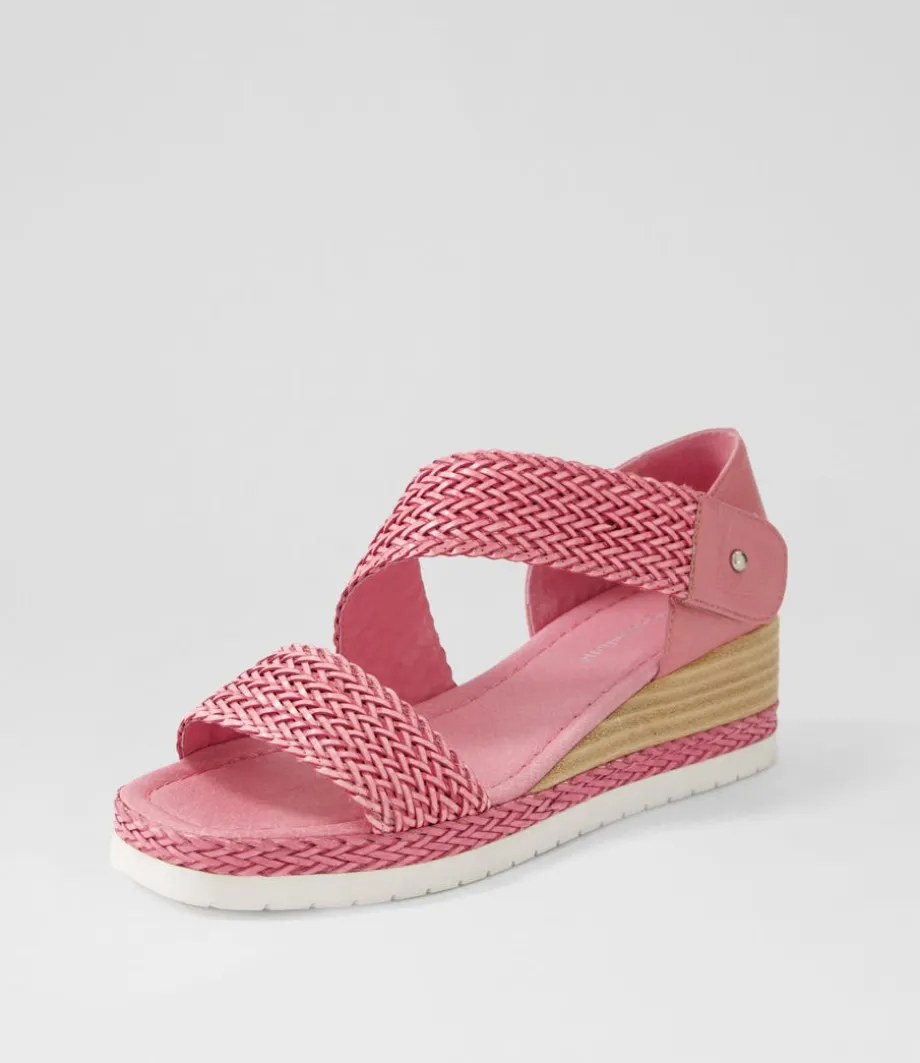 Ide Pretty Pink Weave Leather Espadrilles<DJANGO & JULIETTE Best Sale