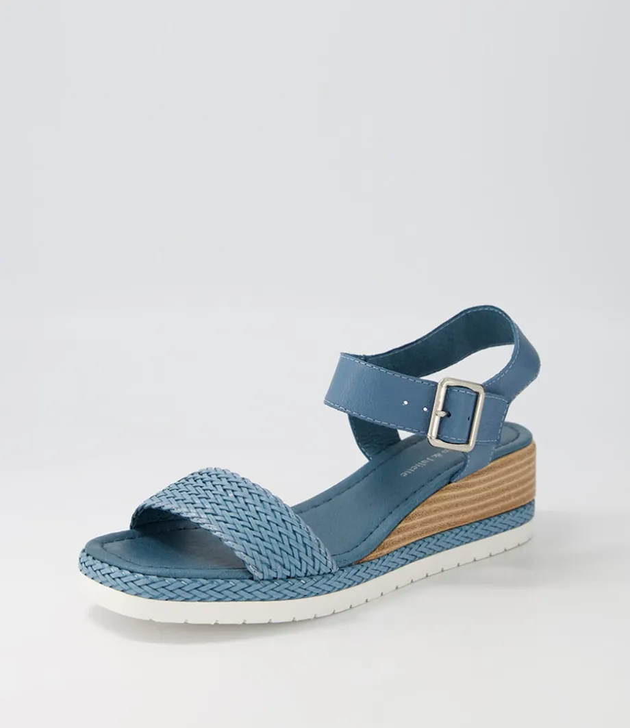 Imari Denim Weave Leather Espadrilles<DJANGO & JULIETTE Hot