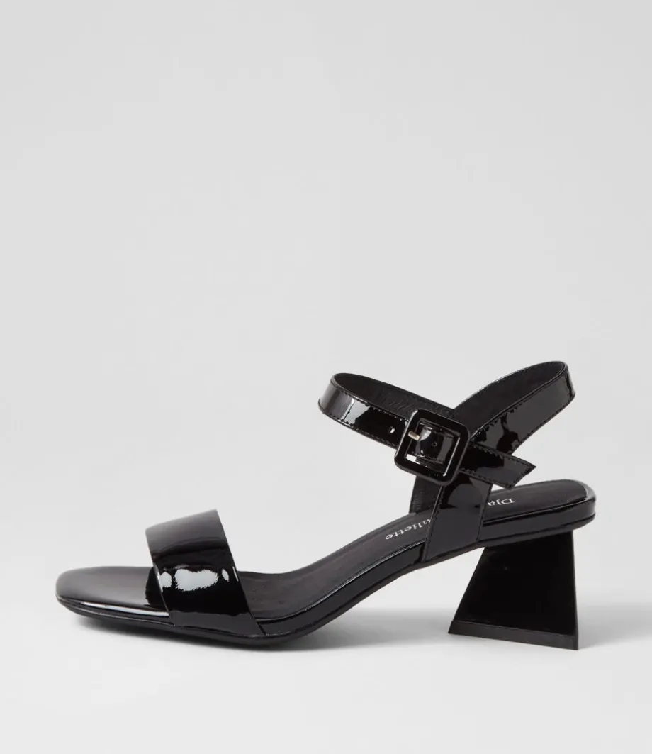 Incha Black Patent Leather Sandals<DJANGO & JULIETTE Sale