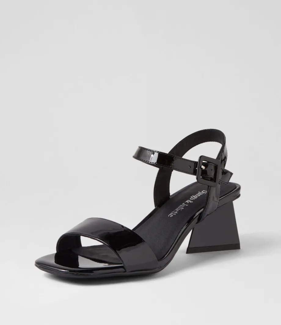 Incha Black Patent Leather Sandals<DJANGO & JULIETTE Sale