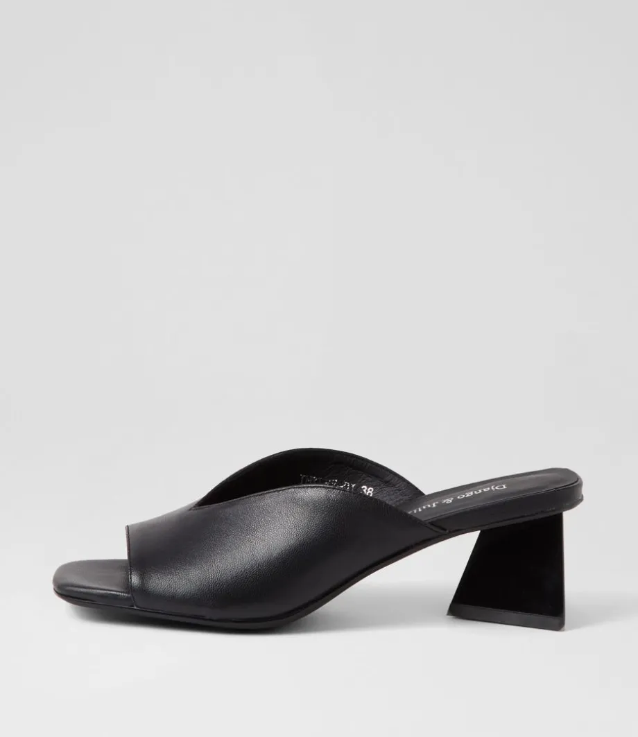 Inkley Black Leather Sandals<DJANGO & JULIETTE Sale