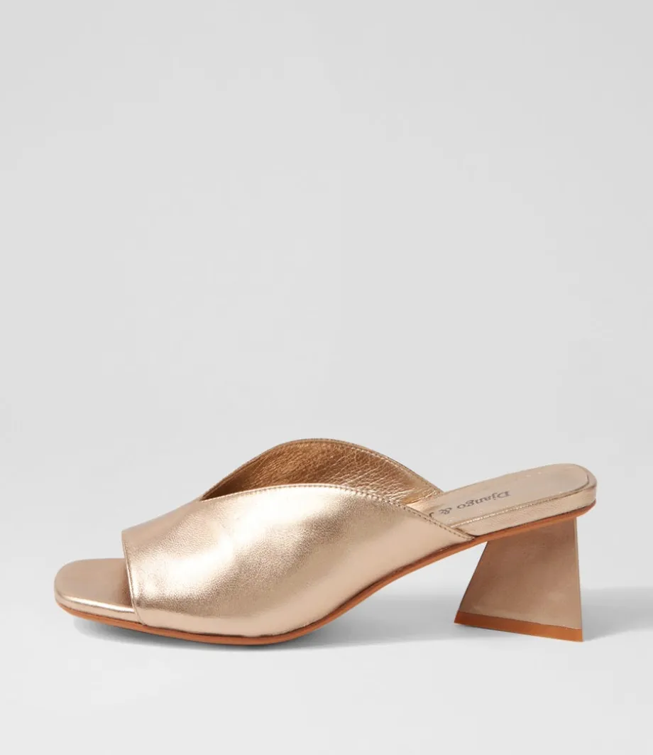 Inkley Champagne Leather Sandals<DJANGO & JULIETTE Shop