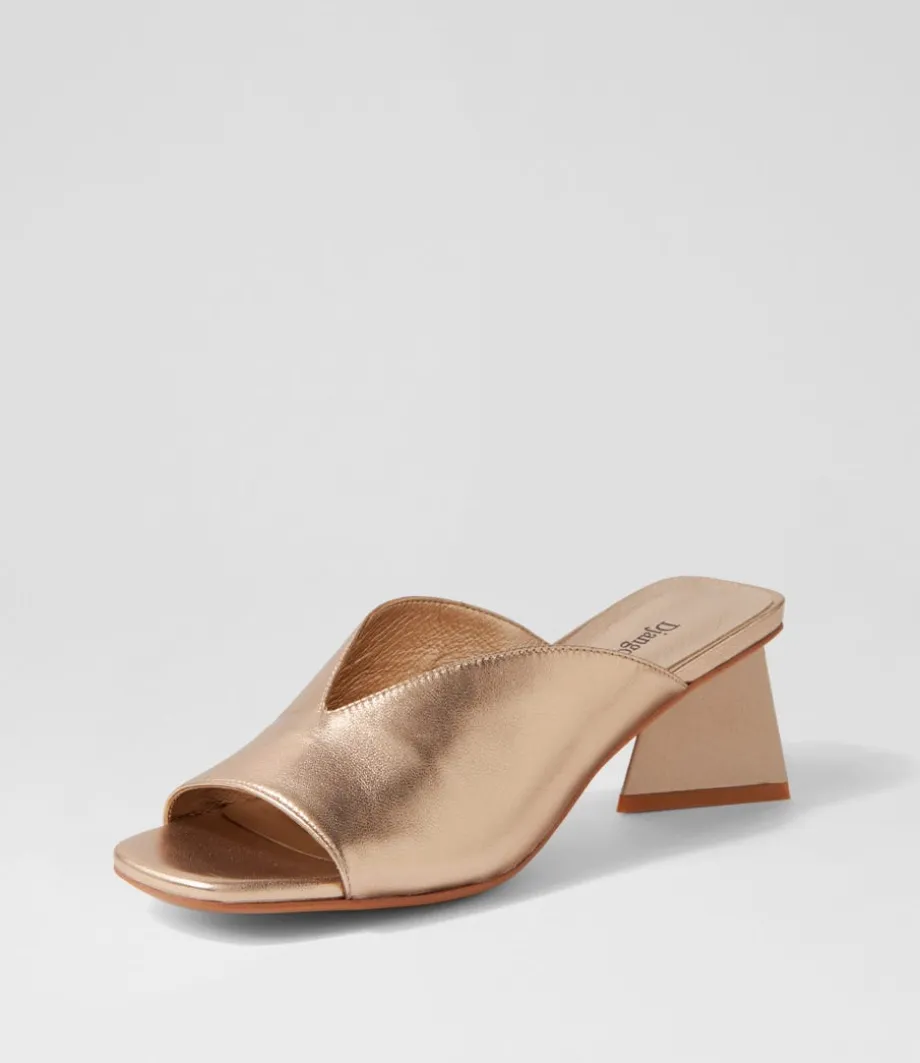 Inkley Champagne Leather Sandals<DJANGO & JULIETTE Shop