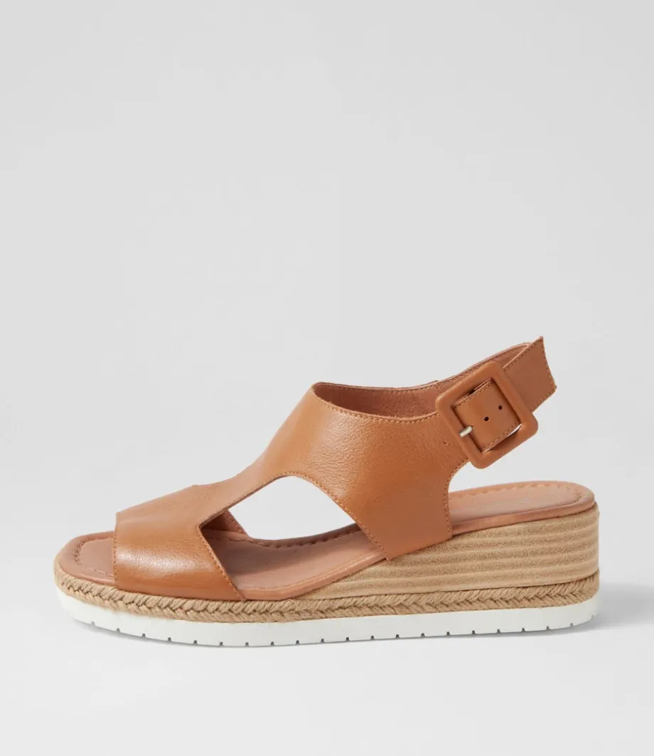Ippa Dark Tan Leather Espadrilles<DJANGO & JULIETTE Best