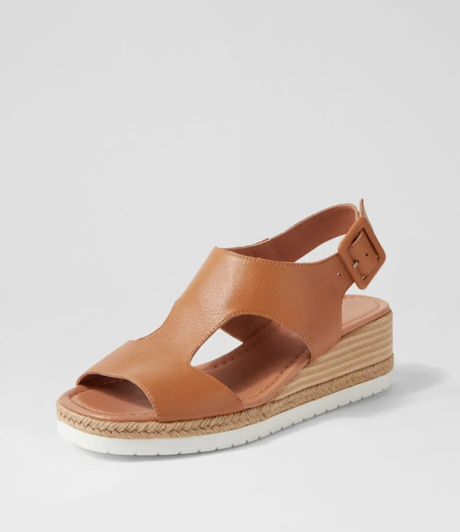 Ippa Dark Tan Leather Espadrilles<DJANGO & JULIETTE Best