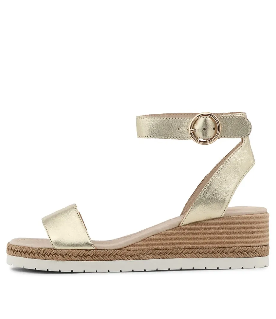 Irish Pale Gold Leather Sandals<DJANGO & JULIETTE Sale
