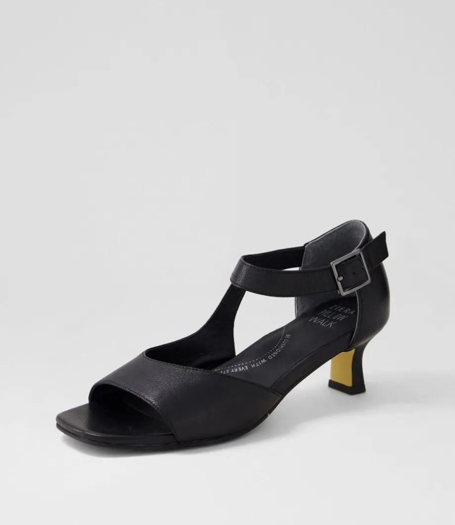 Irunn Xw Black Leather Sandals<ZIERA Hot