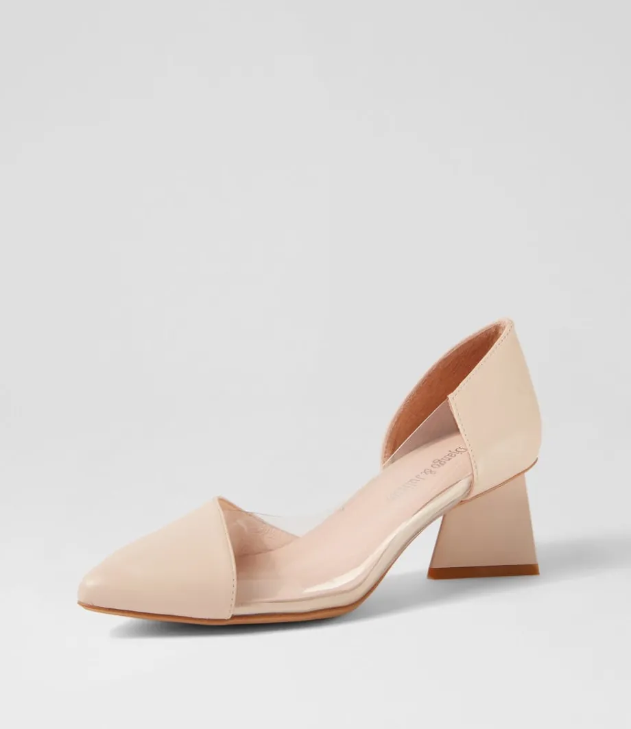 Islen Nude Clear Leather Vinylite Heels<DJANGO & JULIETTE Online