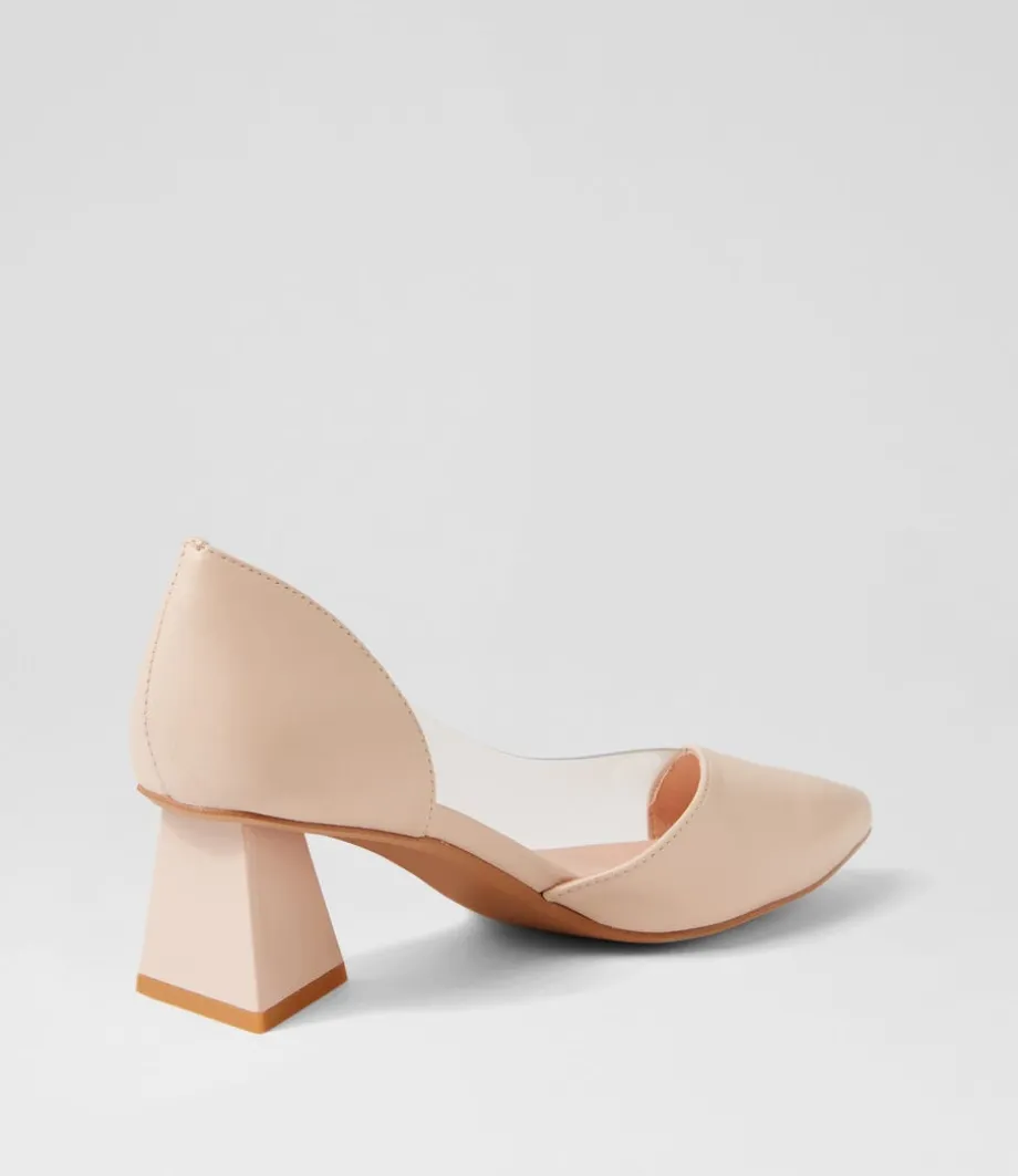 islen_nude_clear_leather_vinylite_heels_2.webp Islen Nude Clear Leather Vinylite Heels<DJANGO & JULIETTE Online