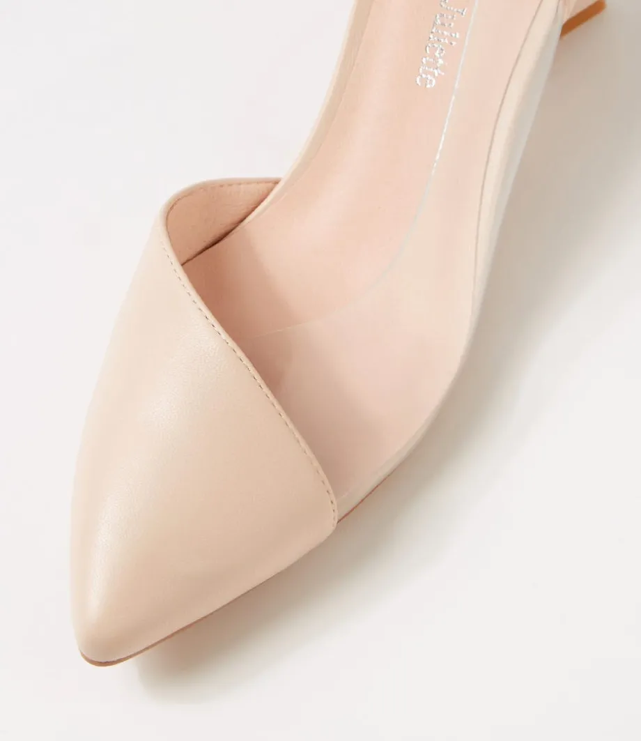 islen_nude_clear_leather_vinylite_heels_3.webp Islen Nude Clear Leather Vinylite Heels<DJANGO & JULIETTE Online