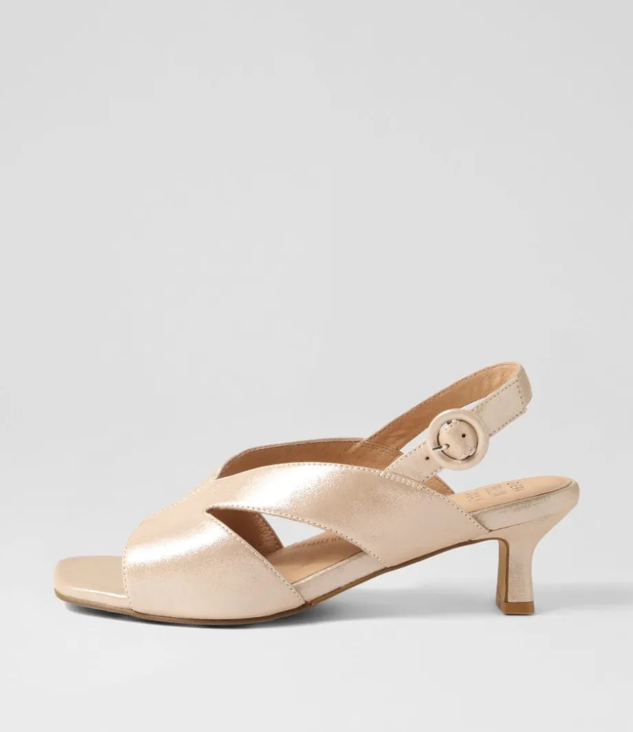 Ivide Xw Nude Shimmer Leather Sandals<ZIERA Sale