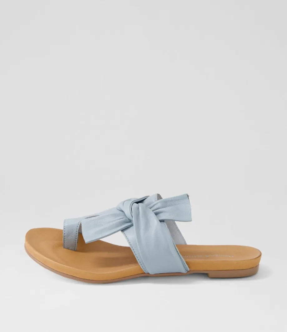 Jacona Denim Leather Slides<DJANGO & JULIETTE Hot