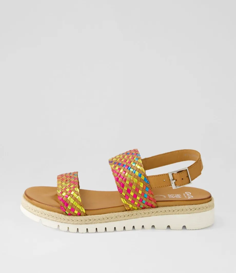 Jamaika 1 Rainbow Multi Leather Sandals<ARA Shop