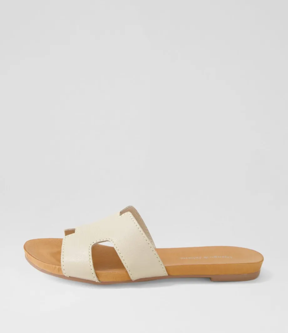 Jamel Almond Leather Slides<DJANGO & JULIETTE Fashion