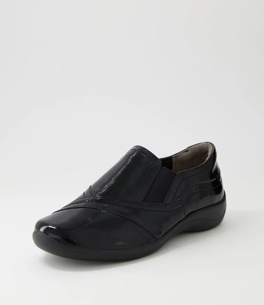 Java Xf Black Patent Leather Flat Shoes<ZIERA Cheap