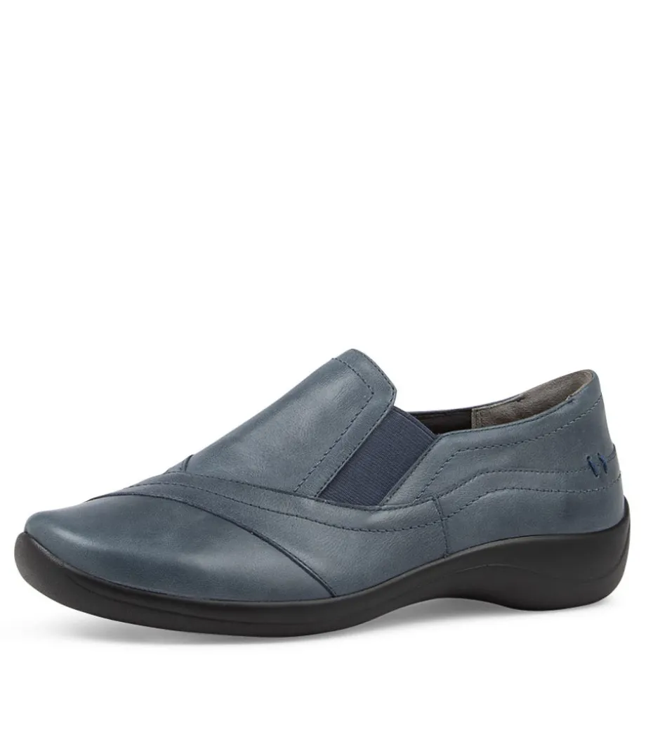 Java Xf Navy Leather Slip Ons<ZIERA Hot