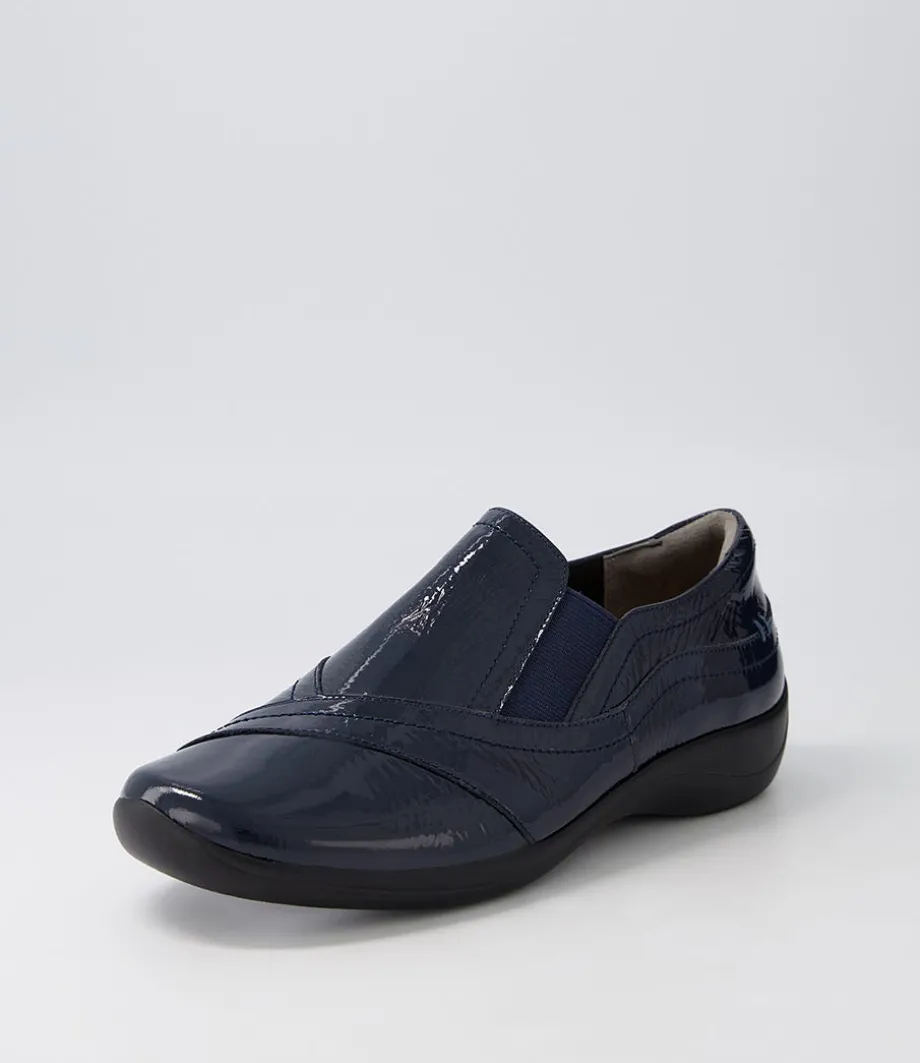 Java Xf Navy Patent Leather Flat Shoes<ZIERA Best Sale