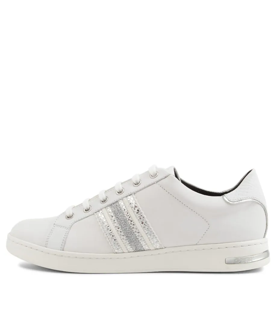 Jaysen White Leather Sneakers<GEOX Cheap