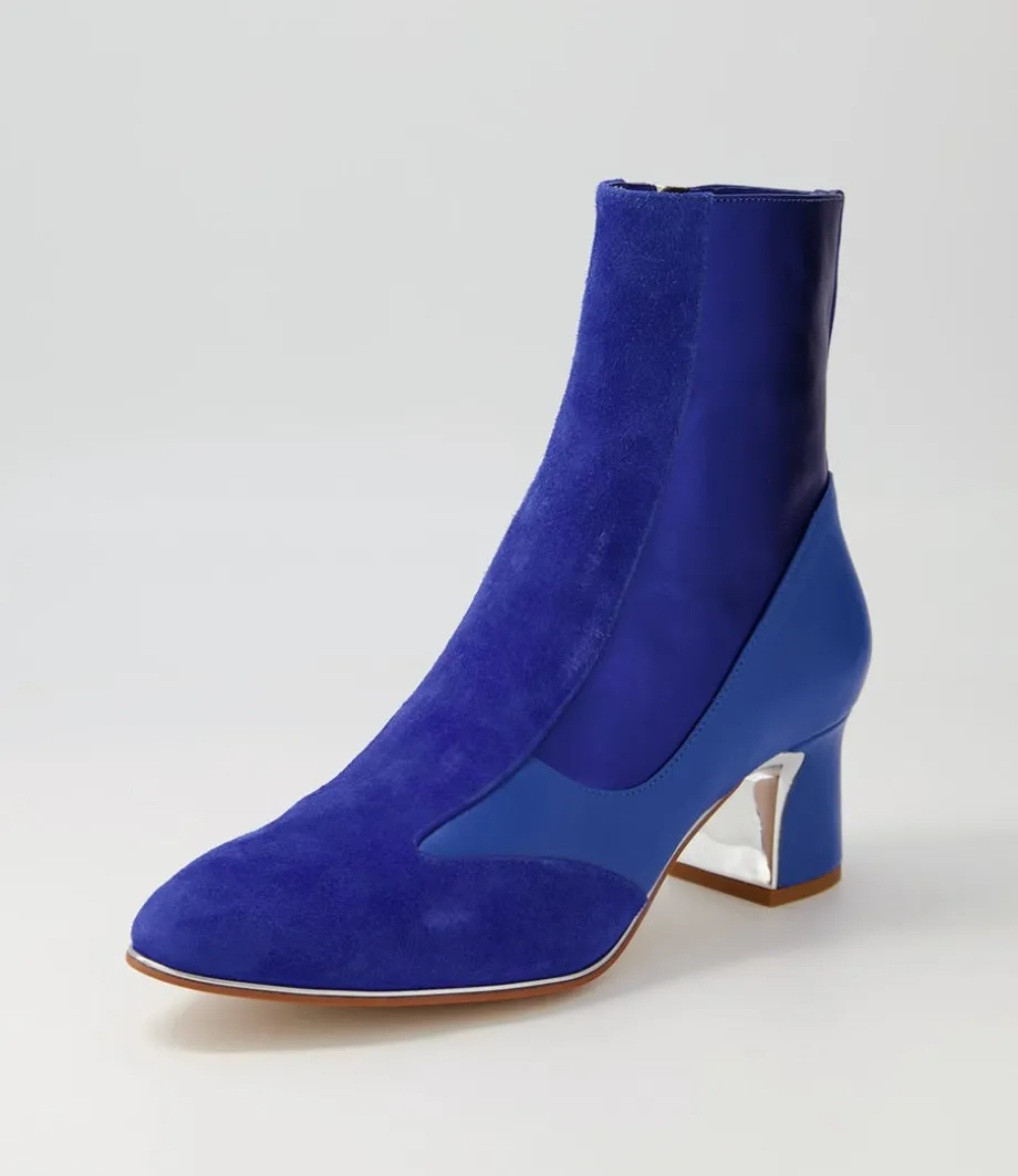 Jepps Blue Multi Ankle Boots<DJANGO & JULIETTE Best Sale