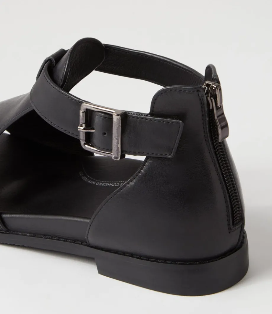 jeskie_w_black_leather_sandals_4.webp Jeskie W Black Leather Sandals<ZIERA Flash Sale