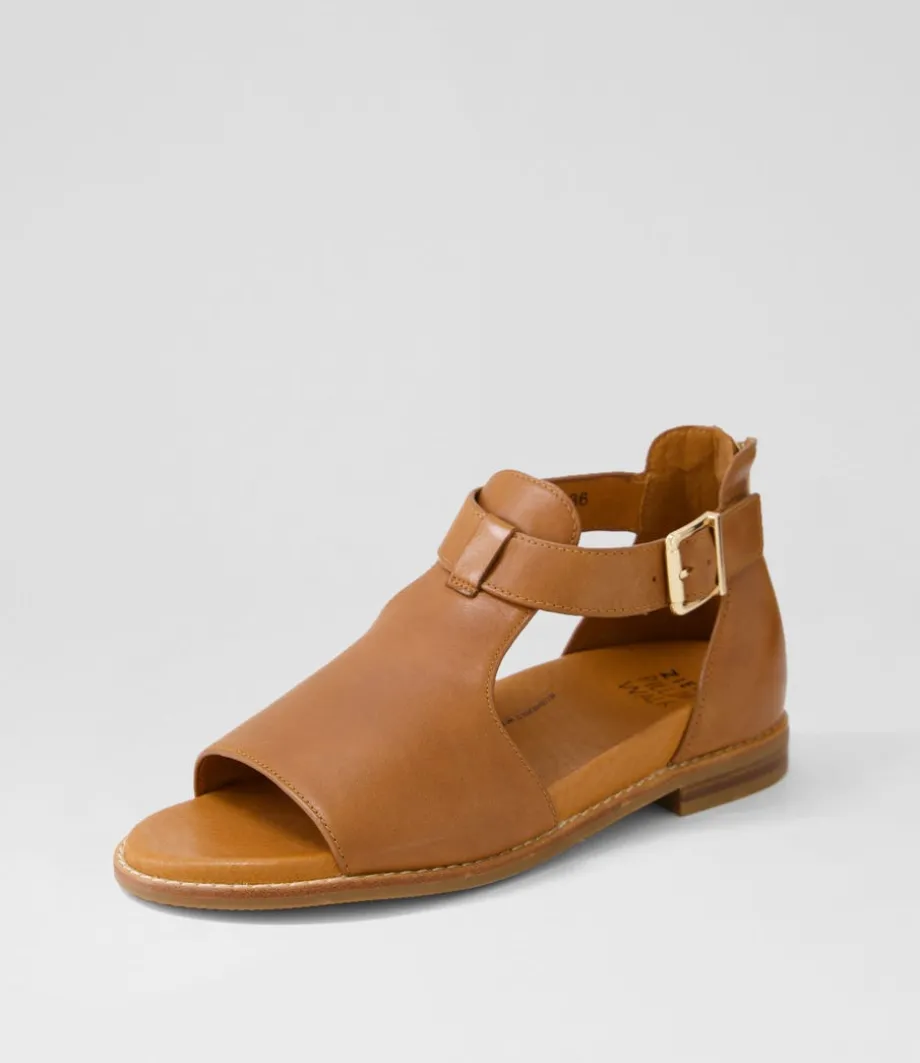 Jeskie W Tan Leather Sandals<ZIERA New