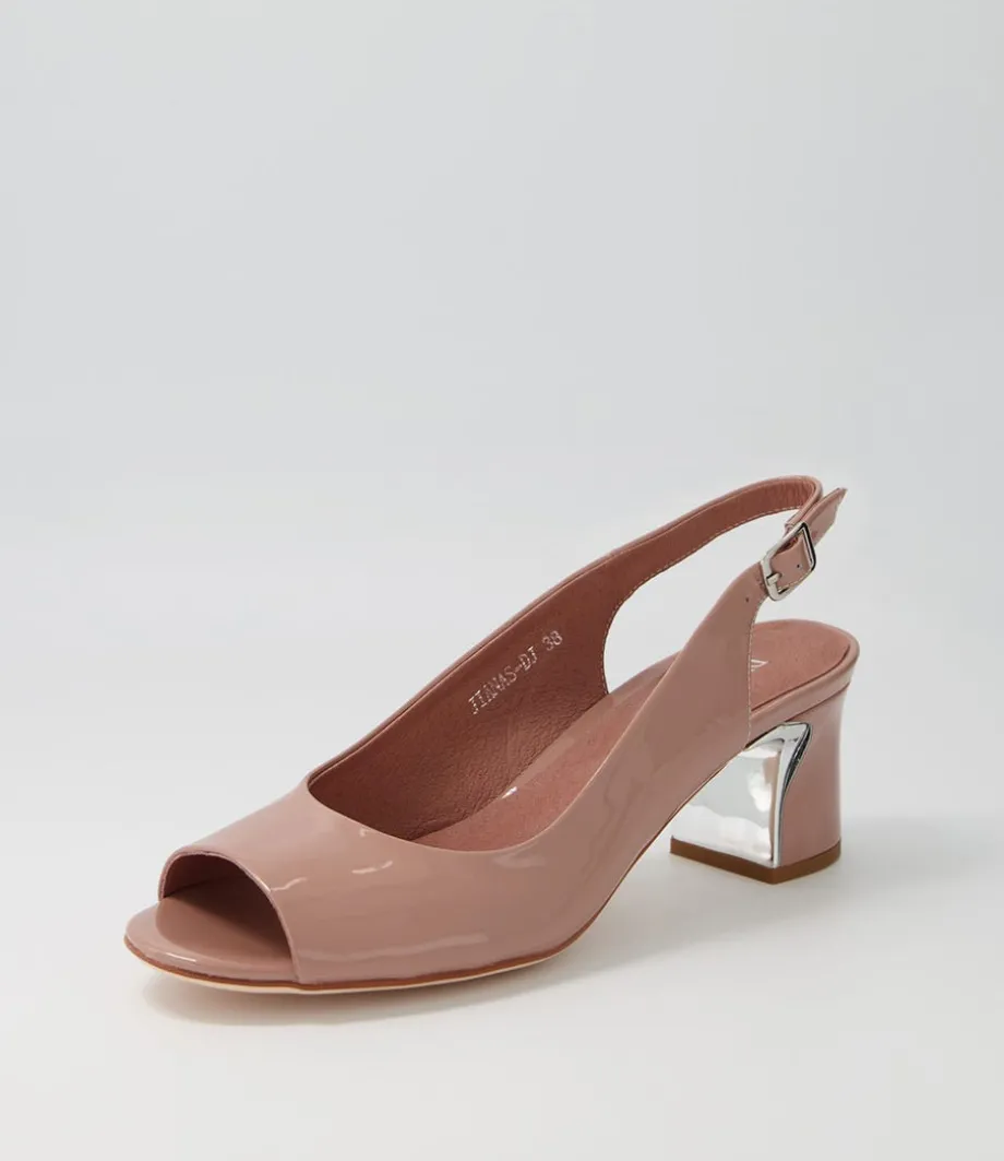 Jianas Dark Cafe Patent Leather Sandals<DJANGO & JULIETTE Shop