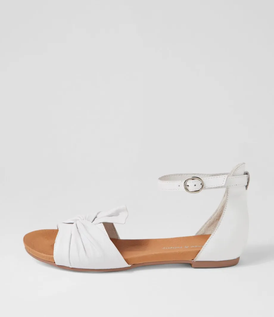 Jimeta White Leather Sandals<DJANGO & JULIETTE Flash Sale