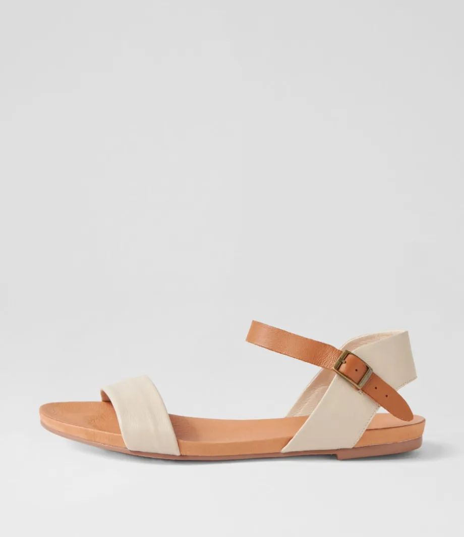 Jinnit Almond Tan Leather Sandals<DJANGO & JULIETTE Hot