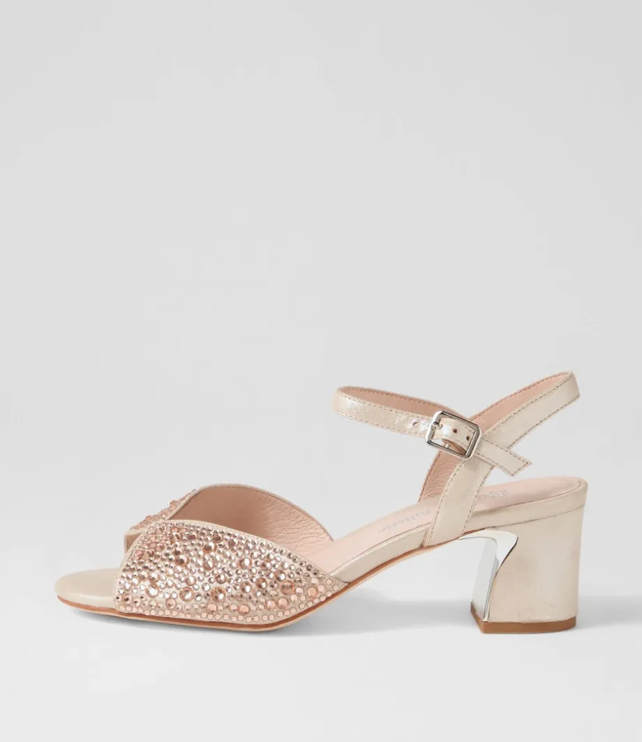 Juba Nude Shimmer Nude Leather Jewels Sandals<DJANGO & JULIETTE Online