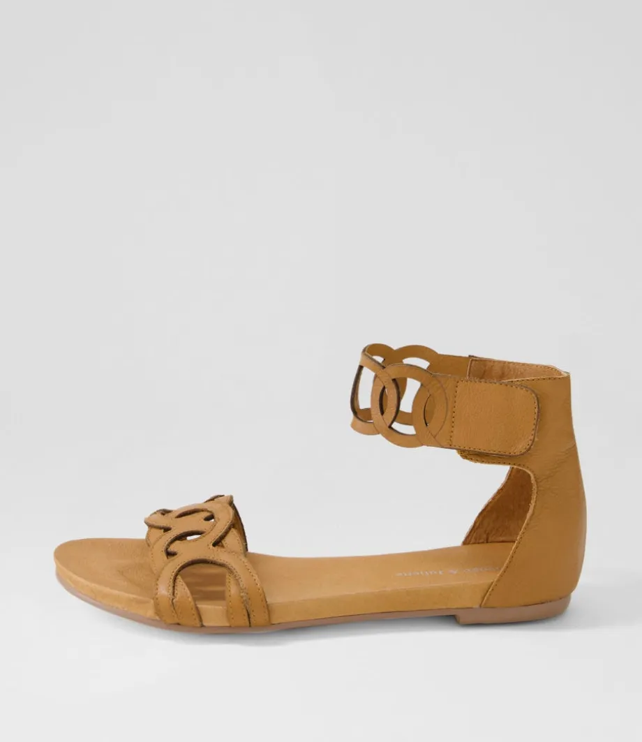 Jubu Dark Tan Leather Sandals<DJANGO & JULIETTE Outlet