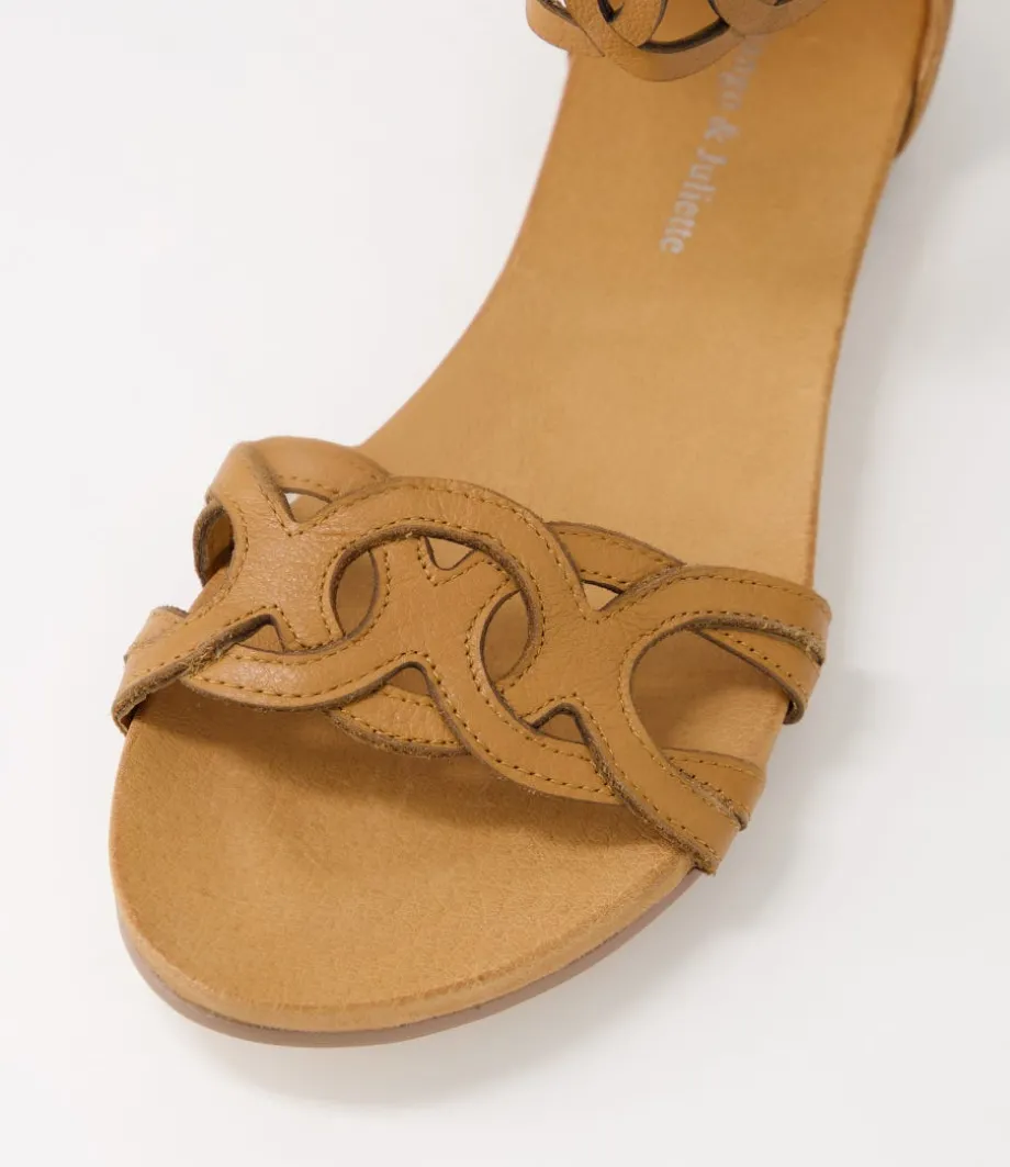 jubu_dark_tan_leather_sandals_3.webp Jubu Dark Tan Leather Sandals<DJANGO & JULIETTE Outlet