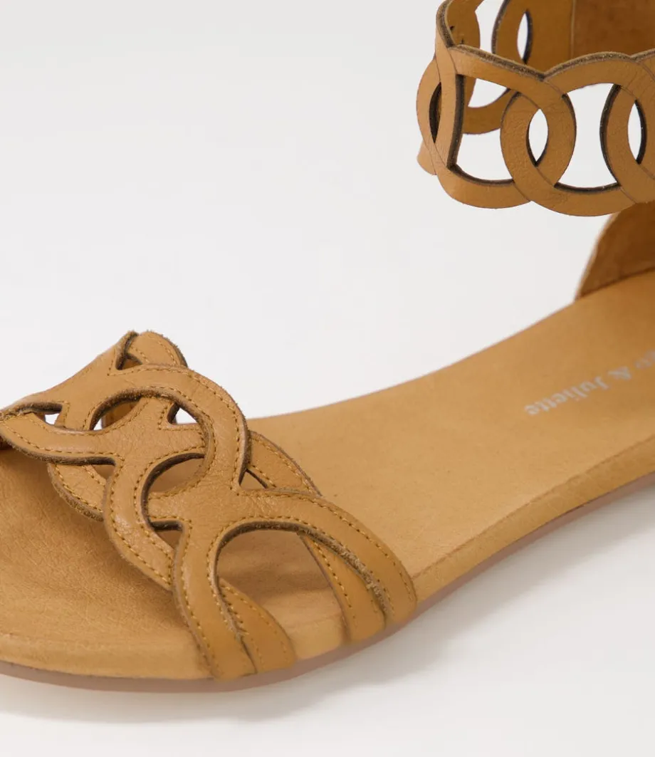 jubu_dark_tan_leather_sandals_4.webp Jubu Dark Tan Leather Sandals<DJANGO & JULIETTE Outlet