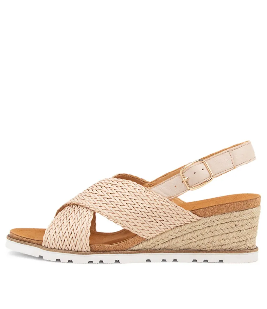 Kaeme W Nude Weave Leather Sandals<ZIERA Online