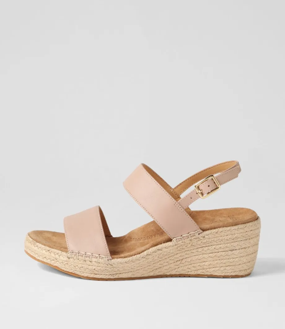 Kiarra Xw Blush Leather Espadrilles<ZIERA Sale