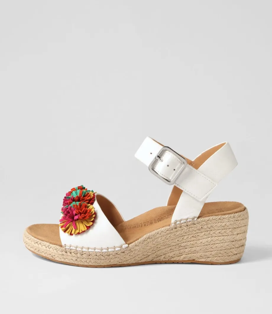 Kishop Xw White Multi Sandals<ZIERA Shop