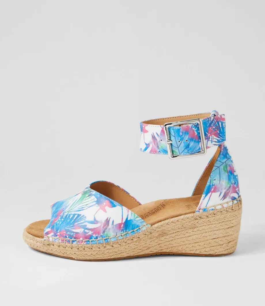 Koen Xw Blue Palms Leather Espadrilles<ZIERA Best Sale