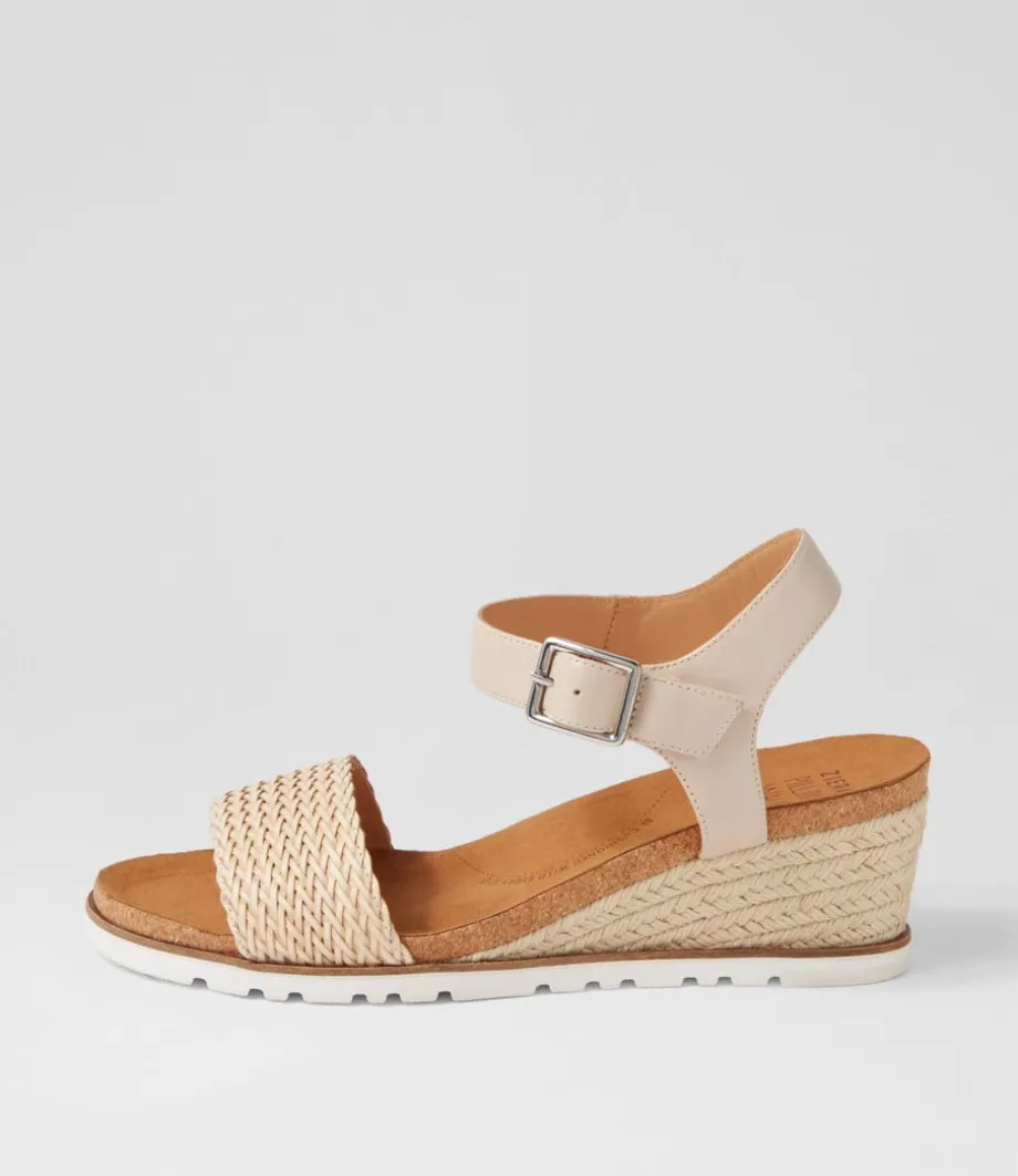 Konyise W Nude Weave Leather Sandals<ZIERA Best