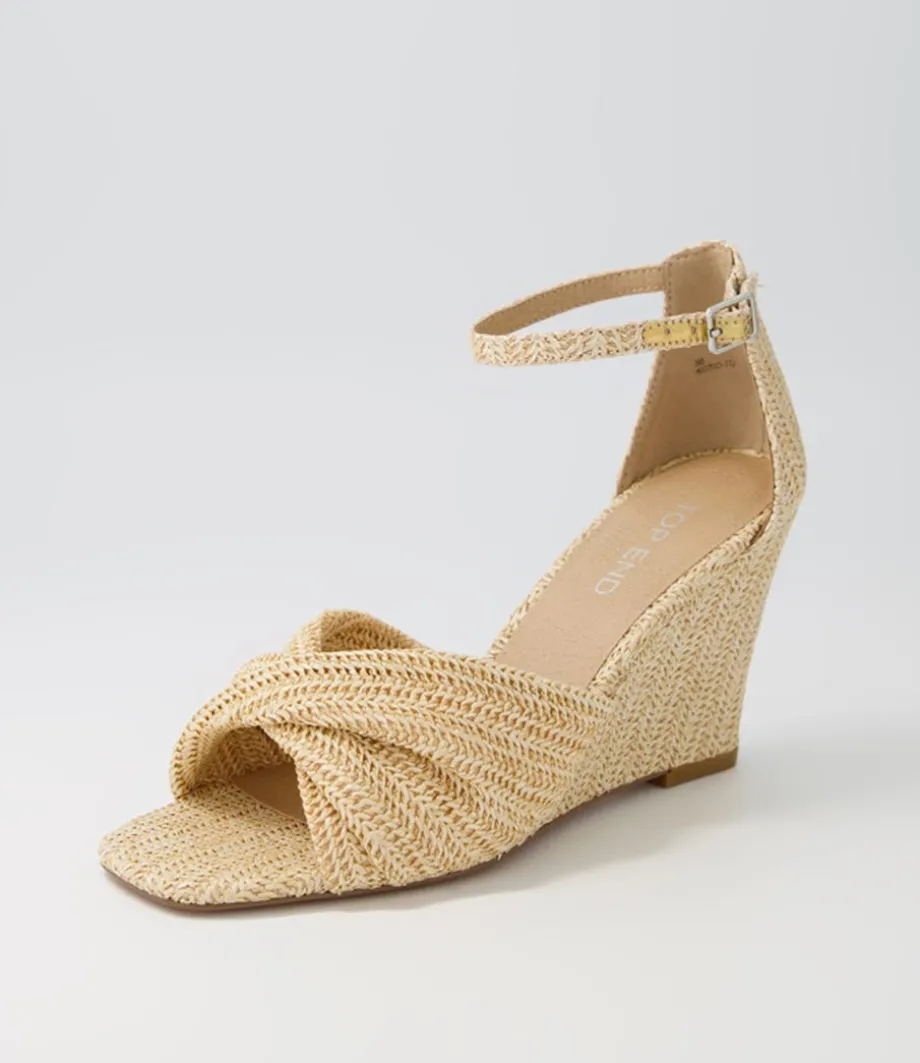 Kotio Ivory Syn Raffia Espadrilles<TOP END Clearance