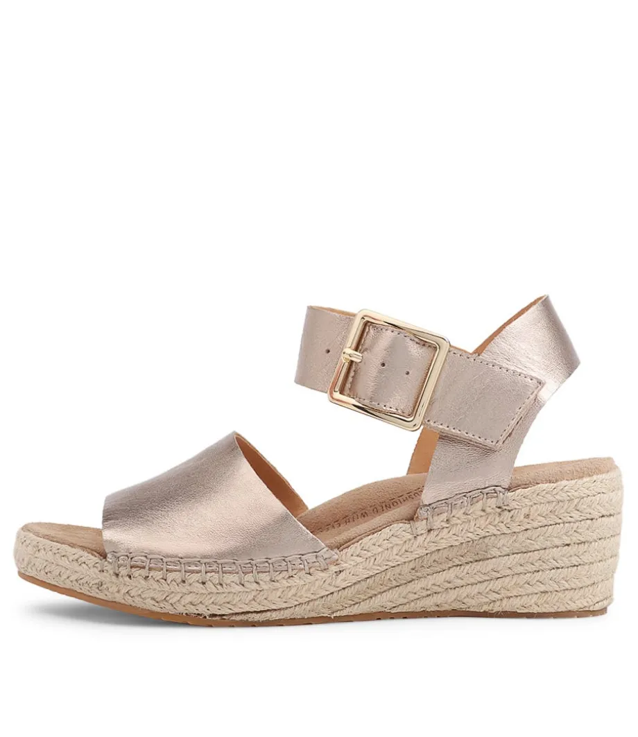 Kraig Xw Champagne Leather Espadrilles<ZIERA Online