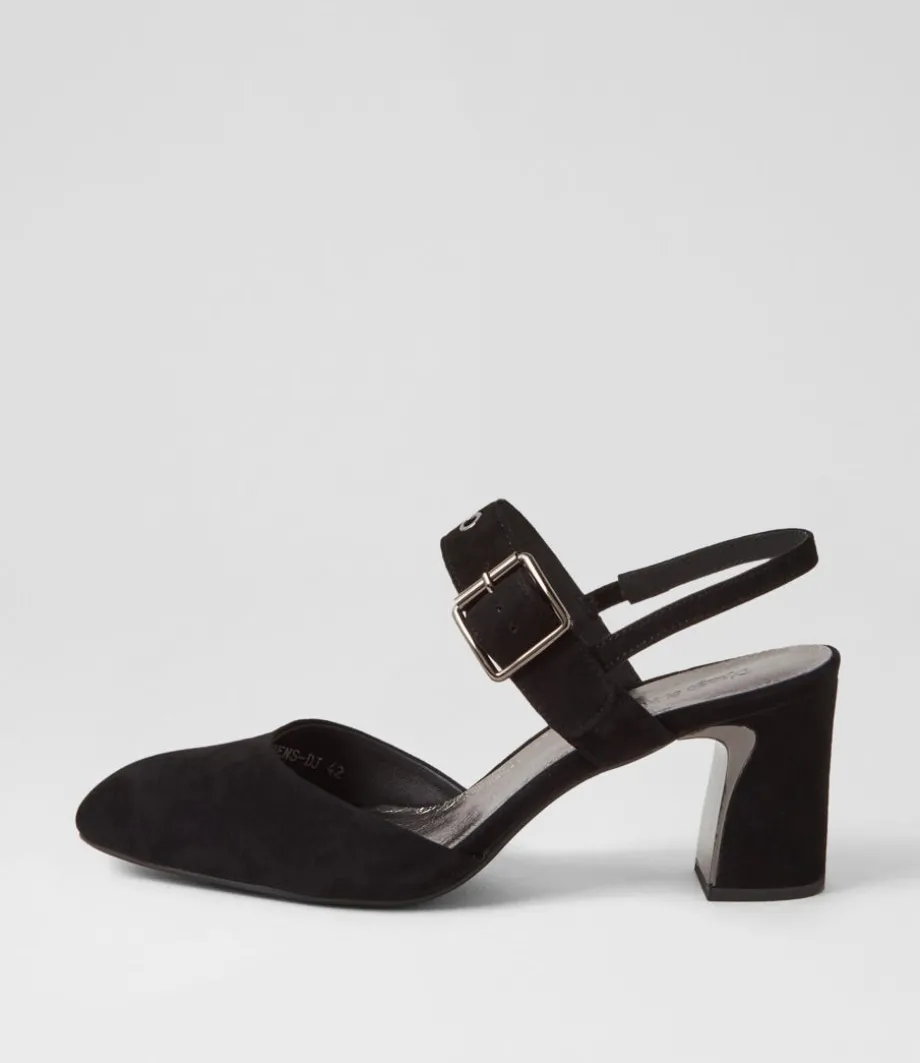 Kubens Black Suede Heels<DJANGO & JULIETTE Outlet
